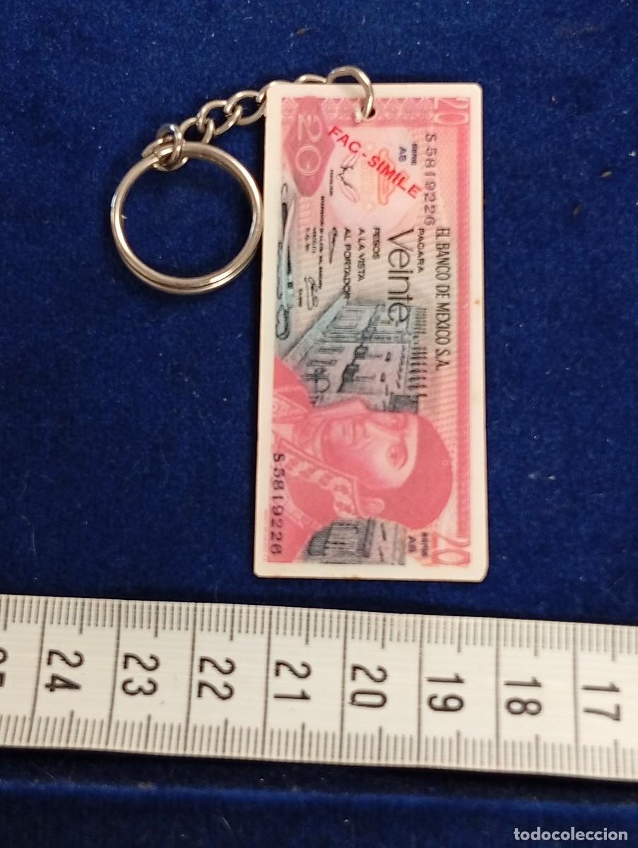 Collection of Keychains: LLAVERO BILLETE 20 PESOS BANCO DE MEXICO-COLECCI&Oacute;N JORDI LLOPART ATLETA MARXA-