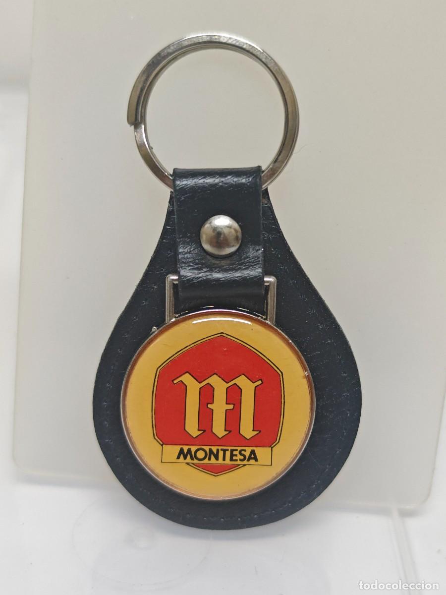 Coleccionismo de llaveros: LLAVERO METAL Y CUERO MOTO MONTESA