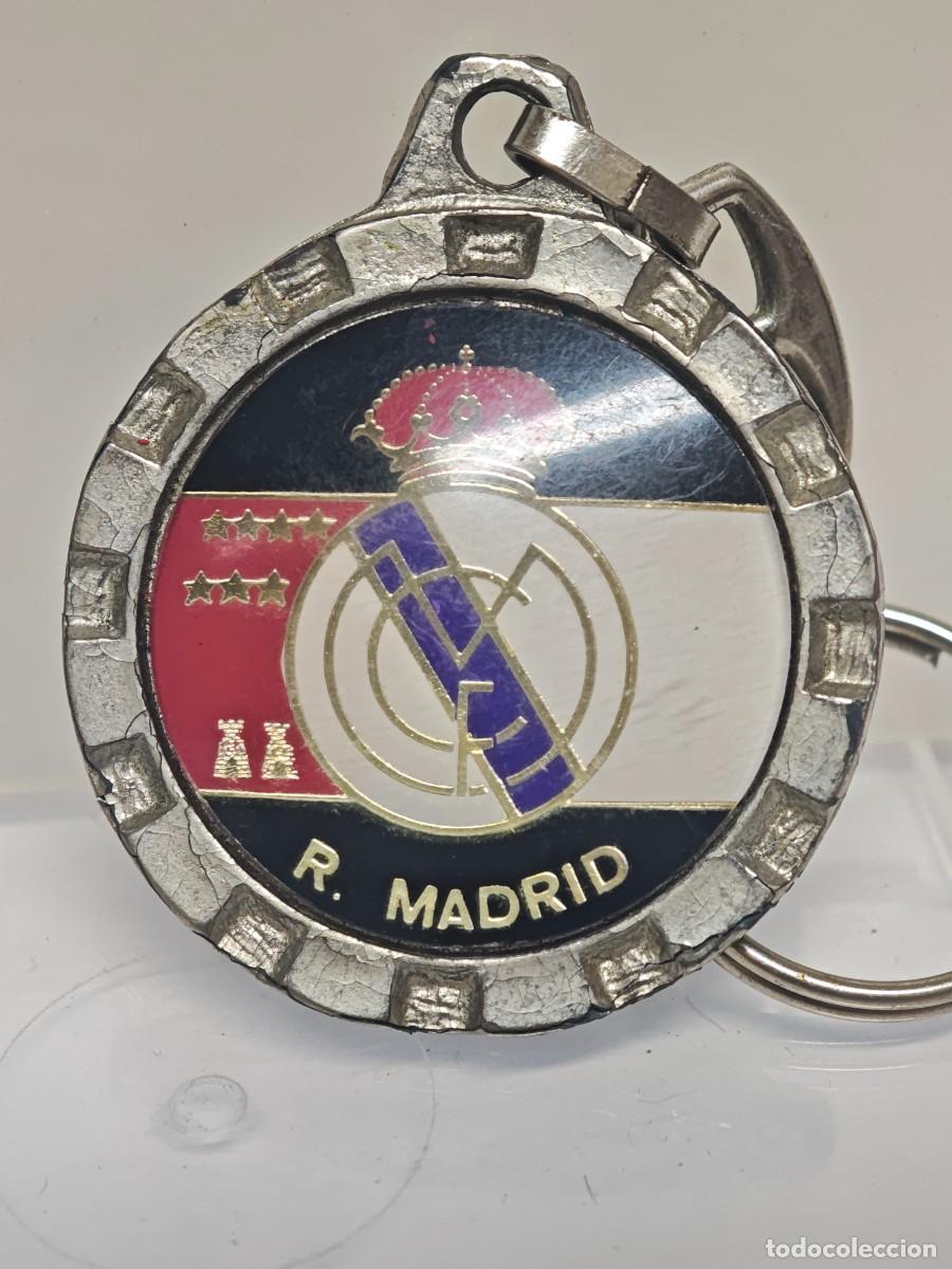 Coleccionismo de llaveros: LLAVERO METAL FUTBOL REAL MADRID FOROFO CAMPEON LIGA 1986
