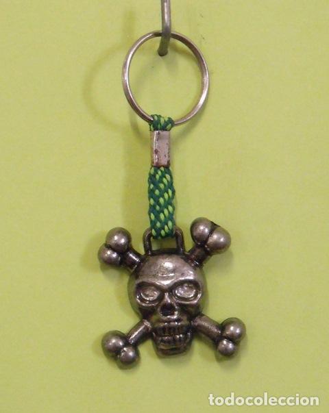 Coleccionismo de llaveros: Llavero Figura Metal Calavera Pirata - Huesos Cruzados