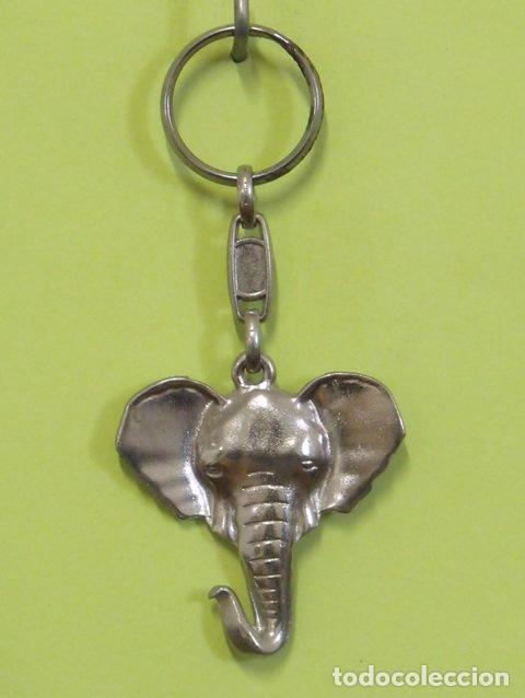 Coleccionismo de llaveros: Llavero Figura Metal Cabeza Elefante
