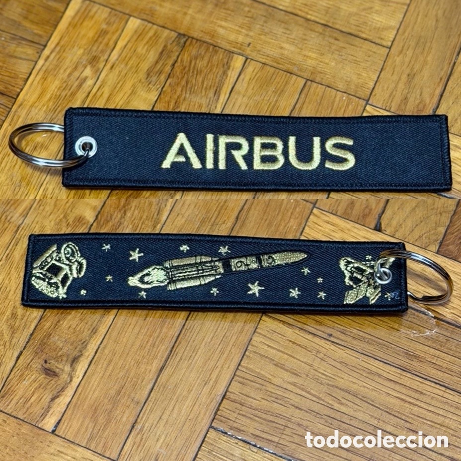 Coleccionismo de llaveros: Llavero Bordado Espacial Cohete Ariane Airbus