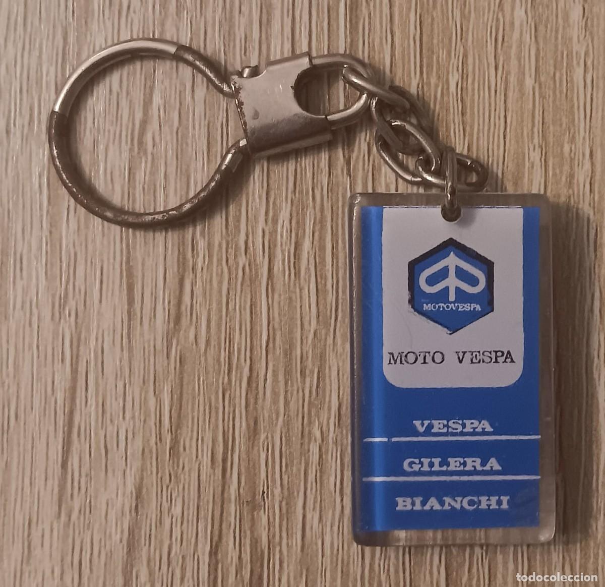 Coleccionismo de llaveros: ANTIGUO LLAVERO EN METACRILATO MOTO VESPA GILERA BIANCHI A&Ntilde;OS 80