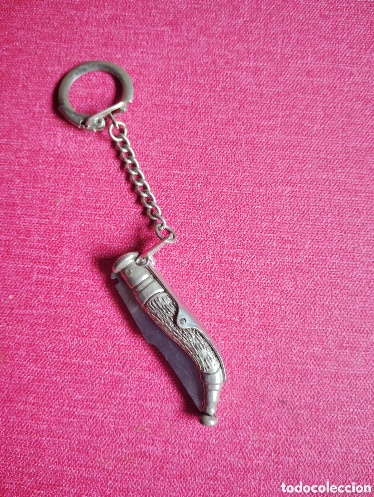 Coleccionismo de llaveros: Peque&ntilde;o llavero met&aacute;lico navaja 5* 10 cm a&ntilde;os 700 Vintage