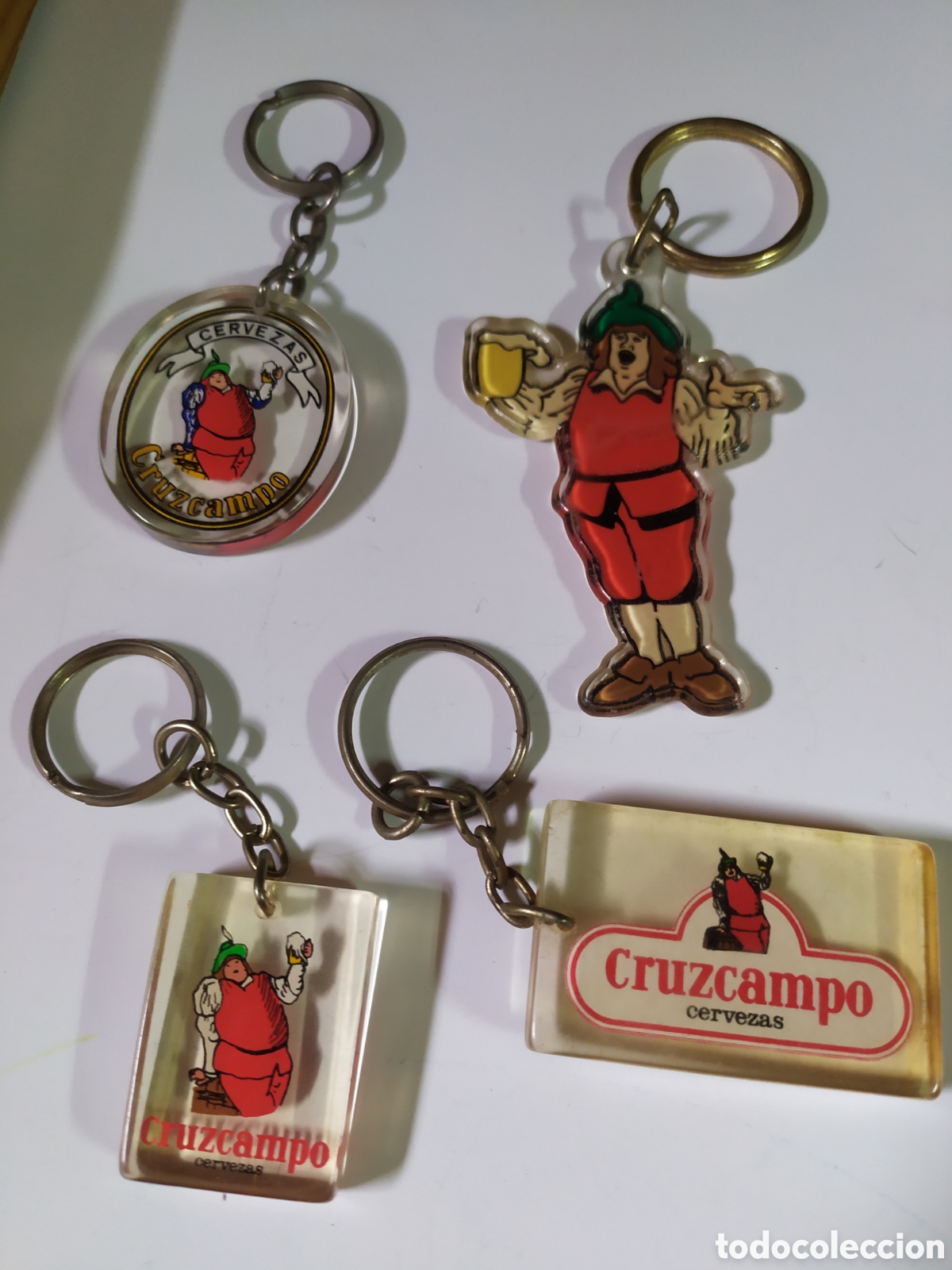 Coleccionismo de llaveros: Llaveros cerveza Cruzcampo vintage