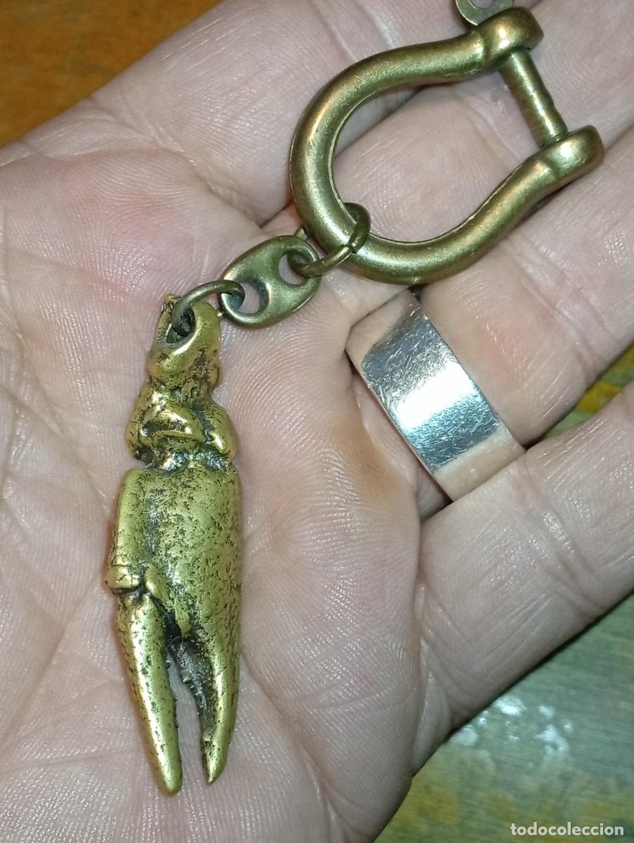 Coleccionismo de llaveros: CURIOSO LLAVERO FORMA PINZA DE CANGREJO BRONCE CRUSTACEO MARINO NAUTICA NAVAL BARCO MAR