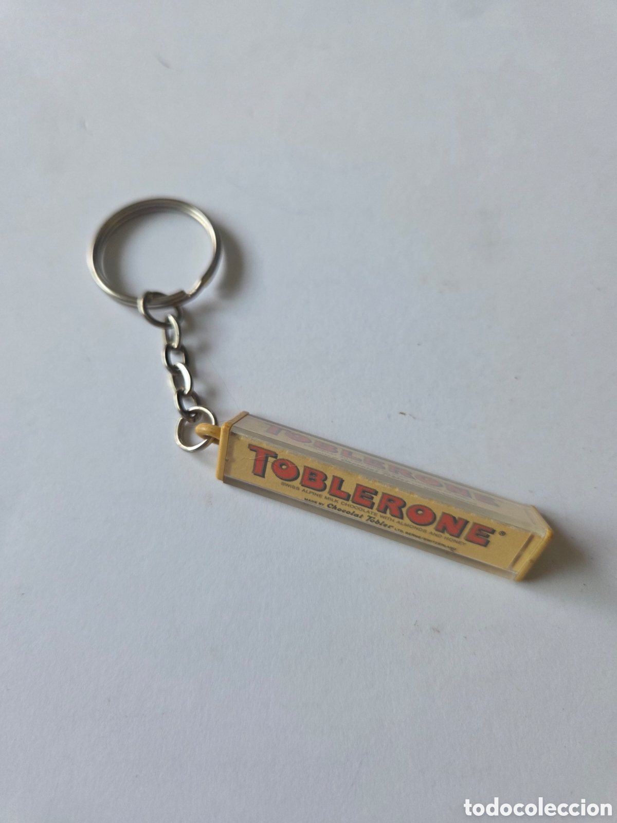Coleccionismo de llaveros: Llavero vintage Toblerone &ndash; publicidad chocolate &ndash; forma barra triangular