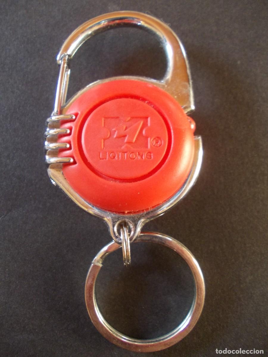 Collezionismo di Portachiavi: Llavero mosqueton extensible retractable Liqitong rojo plastico metalico llaveros cable anilla
