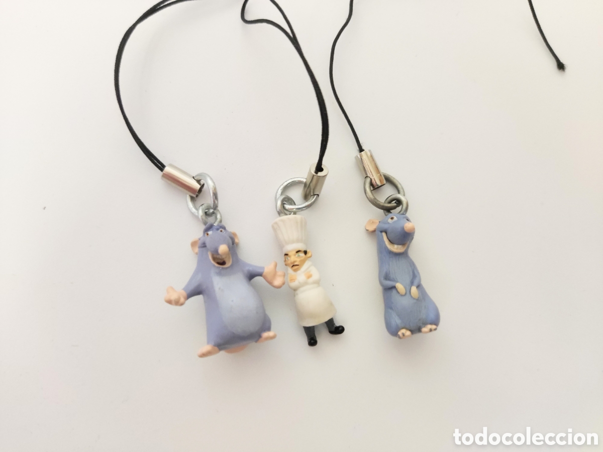 Coleccionismo de llaveros: Lote Colecci&oacute;n Ratatouille Disney Pixar Raro Remy Lote raro y descatalogado de 3 mini colgantes / ll