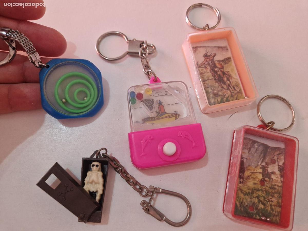 Coleccionismo de llaveros: lote llavero juego egb vintage retro a&ntilde;os 80 bola agua figura rompecabezas habilidad juguete kiosko