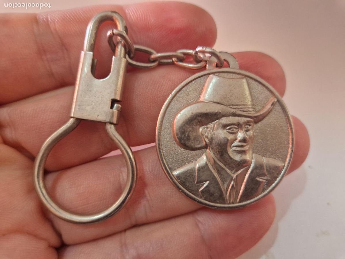 Sammlung von Schl&uuml;sselanh&auml;ngern: antiguo llavero metal personaje en relieve JR serie tv television Dallas a&ntilde;os 80 no seas como J.R