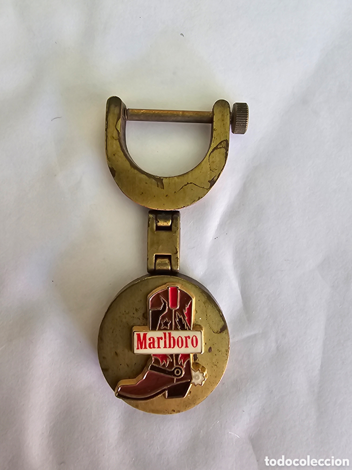 Collection of Keychains: Llavero metal, bronce o laton, Marlboro vintage