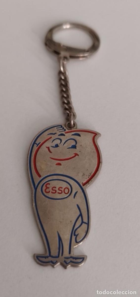 Coleccionismo de llaveros: Llavero publicitario Esso Creole &ndash; Mu&ntilde;eco gota &ndash; &laquo;Buen servicio es otro producto Creole&raquo;