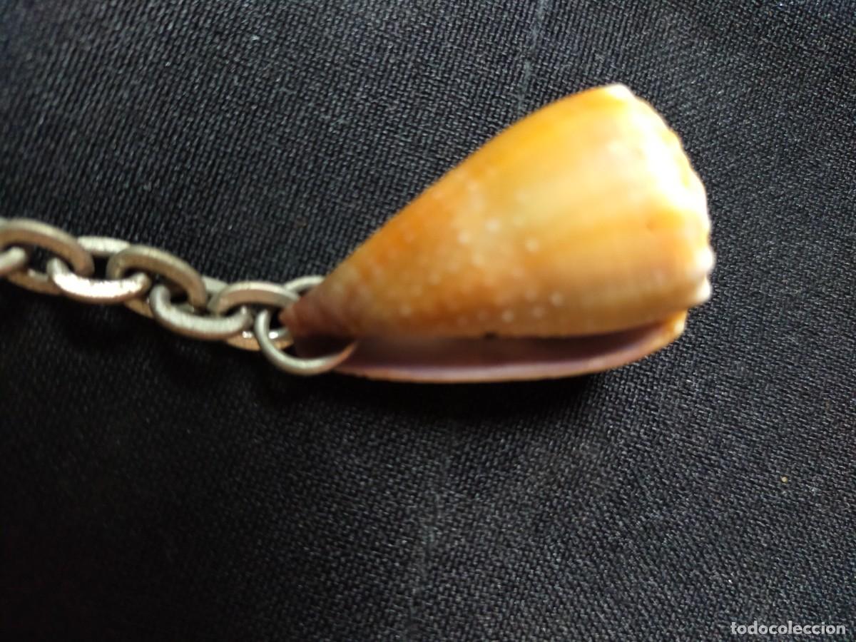 Coleccionismo de llaveros: LLAVERO ANTIGUO DE COLECCI&Oacute;N CON CARACOL CONO NATURAL A&Ntilde;OS 70