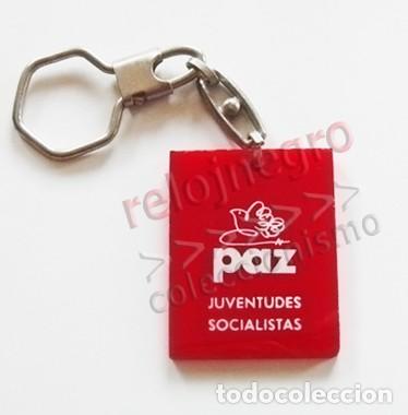 Coleccionismo de llaveros: LLAVERO PAZ DE LAS JUVENTUDES SOCIALISTAS PSOE ESPA&Ntilde;A PARTIDO SOCIALISTA SOCIALISMO PALOMA POL&Iacute;TICA