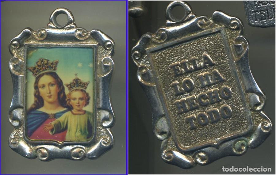 Coleccionismo de llaveros: LLAVERO COLGANTE VIRGEN DEL ROSARIO LEYENDA ELLA LO HA HECHO TODO
