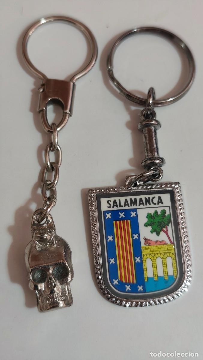 Coleccionismo de llaveros: LOTE DE 3 LLAVEROS - ESCUDO SALAMANCA - CALAVERA CON RANA - TORRE EIFFEL - FOTO ADICIONAL