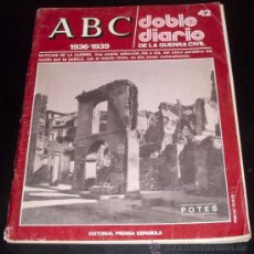 Coleccionismo de Los Domingos de ABC: ABC 1936 - 1939 - DOBLE DIARIO DE LA GUERRA CIVIL - Nº 42. Lote 29386770