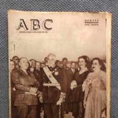 Coleccionismo de Los Domingos de ABC: ABC DIARIO. MADRID, LUNES 14 DE JUNIO DE 1954. RECEPCIÓN DE DESPEDIDA. DON RAFAEL LEONIDAS TRUJILLO.. Lote 218093893
