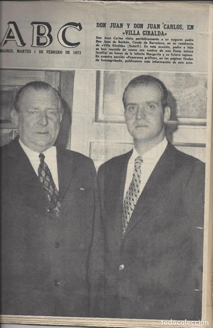 Sammeln von Los Domingos de ABC: PERIODICO ABC DEL 01-02-1972.DON JUAN Y DON JUAN CARLOS EN VILLA GIRALDA...