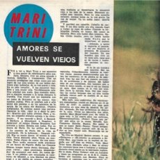 Coleccionismo de Los Domingos de ABC: MARI TRINI: REPORTAJE DE 1971. Lote 344067713