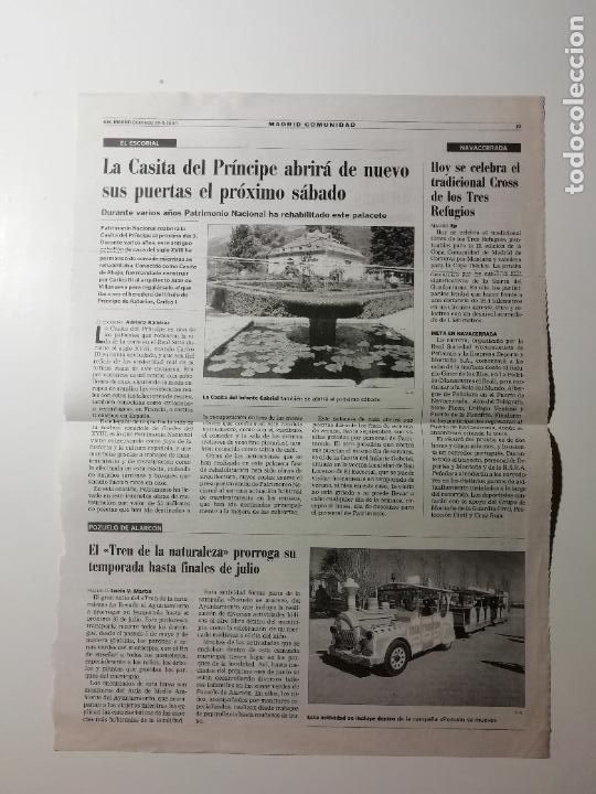 Colecionismo de Los Domingos de ABC: Recorte La Casita del Pr&iacute;ncipe abrir&aacute; de nuevo sus puertas El Escorial Arquitectura 2000 ABC