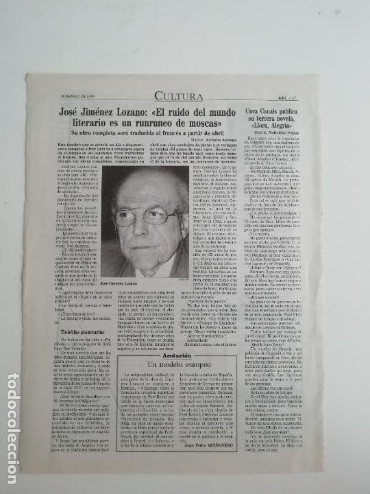 Sammeln von Los Domingos de ABC: Recorte Jos&eacute; Jim&eacute;nez Lozano Cuca Canals English Only EE.UU. ABC 1999