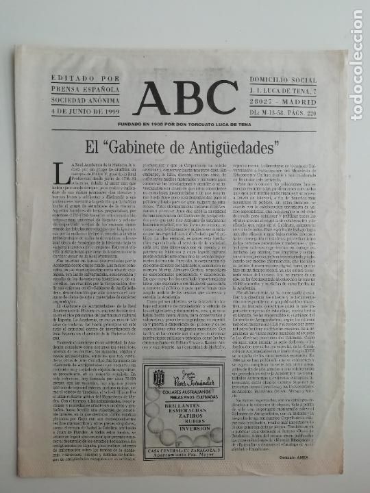 Sammeln von Los Domingos de ABC: El &rdquo;Gabinete de Antig&uuml;edades&rdquo; Real Academia de la Historia Gonzalo Anes La tercera de ABC 4 VI 1999