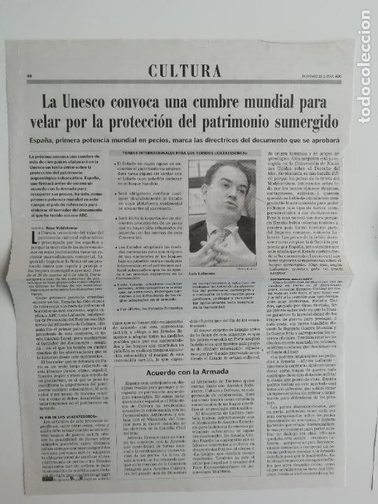Sammeln von Los Domingos de ABC: Recorte Cumbre protecci&oacute;n patrimonio subacu&aacute;tico UNESCO Cartas de amor Paul Celan 18 3 2001