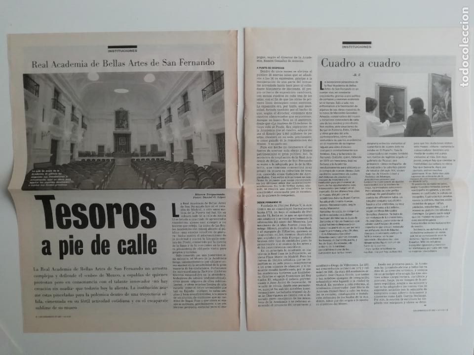 Sammeln von Los Domingos de ABC: Recorte Real Academia de BBAA de San Fernando Madrid Museos Arte 15 IV 2001