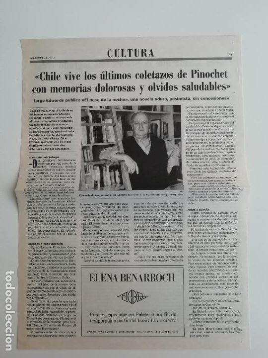 Sammeln von Los Domingos de ABC: Recorte Jorge Edwards J. C. Elorza Sociedad Estatal Acci&oacute;n Cultural Exterior Budas Bamiyan 11 3 2001