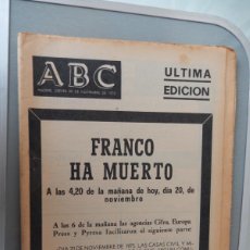 Coleccionismo de Los Domingos de ABC: ABC MADRID -20 -11-1975 - FRANCO HA MUERTO - ULTIMA EDICION