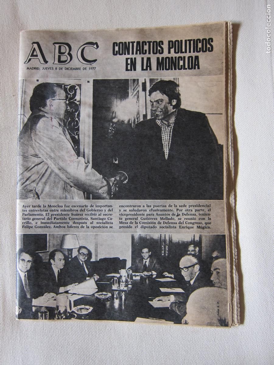 Coleccionismo de Los Domingos de ABC: DIARIO ABC - JUEVES 8 DE DICIEMBRE DE 1977. PERI&Oacute;DICOS