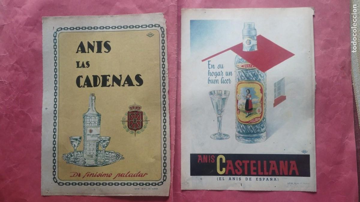 Coleccionismo de Los Domingos de ABC: ANIS LAS CADENAS.-ANIS CASTELLANA.-PUBLICIDAD DE REVISTA.-AZOR.-A&Ntilde;OS 50-60.