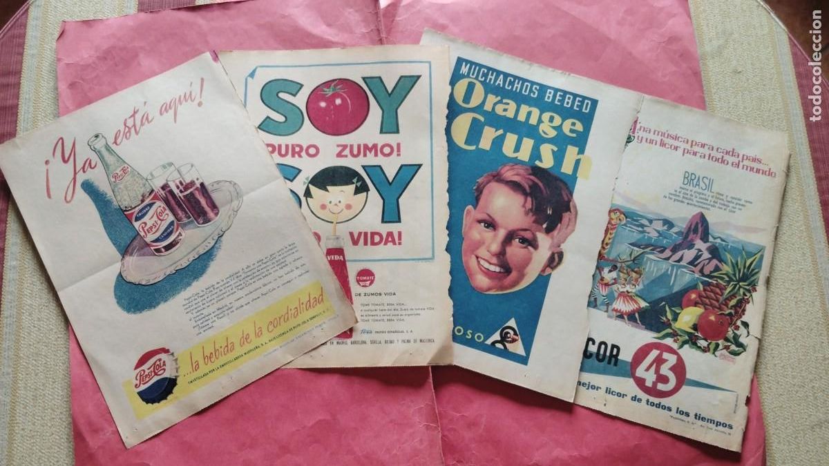 Coleccionismo de Los Domingos de ABC: PEPSI-COLA.-VIDA.-ORANGE CRUSH.-LICOR 43.-BEBIDAS.-PUBLICIDAD DE REVISTA.-A&Ntilde;OS 50-60.