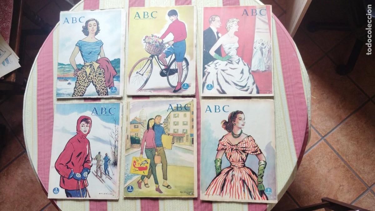 Coleccionismo de Los Domingos de ABC: BALDRICH.-ILUSTRADOR.-REVISTAS.-LOTE DE 6 REVISTAS.A&Ntilde;OS 50-60.