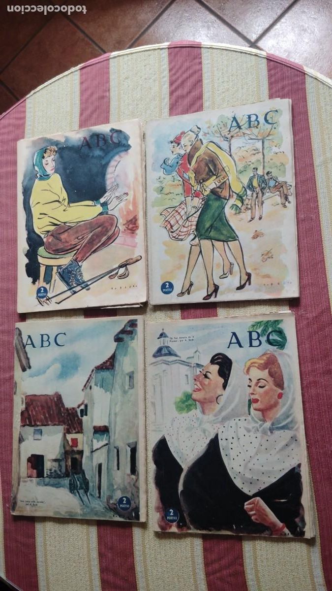 Colecionismo de Los Domingos de ABC: ABOUE.-ILUSTRADOR.-LOTE DE 4 REVISTAS .-A&Ntilde;OS 50-60.