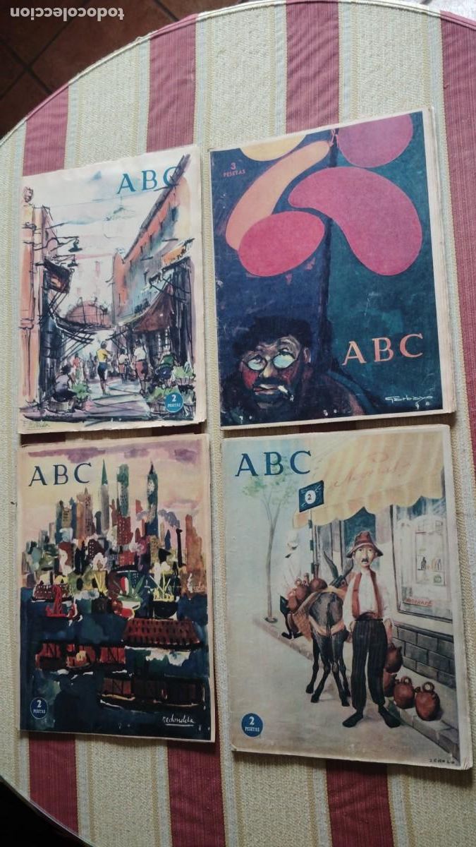 Coleccionismo de Los Domingos de ABC: ESTRADA.-GARBAYO.-REDONDELA.-ZEROLO.-ILUSTRADORES.-LOTE DE 4 REVISTAS .-A&Ntilde;OS 50-60.