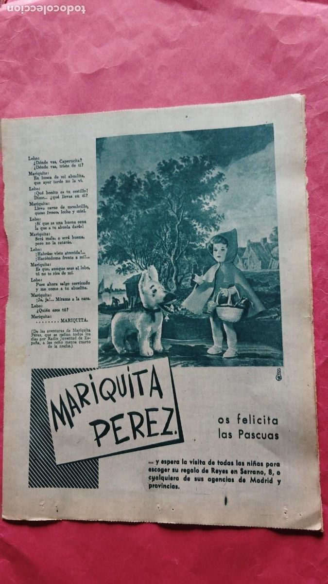 Coleccionismo de Los Domingos de ABC: MARIQUITA PEREZ.-PUBLICIDAD DE REVISTA.-A&Ntilde;OS 50-60.