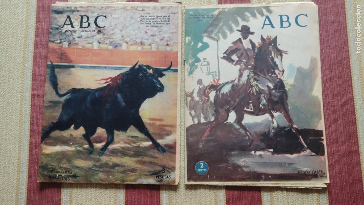 Coleccionismo de Los Domingos de ABC: ANTONIO CASERO.-ILUSTRADOR.-LOTE DE 2 REVISTAS.-A&Ntilde;OS 50-60.