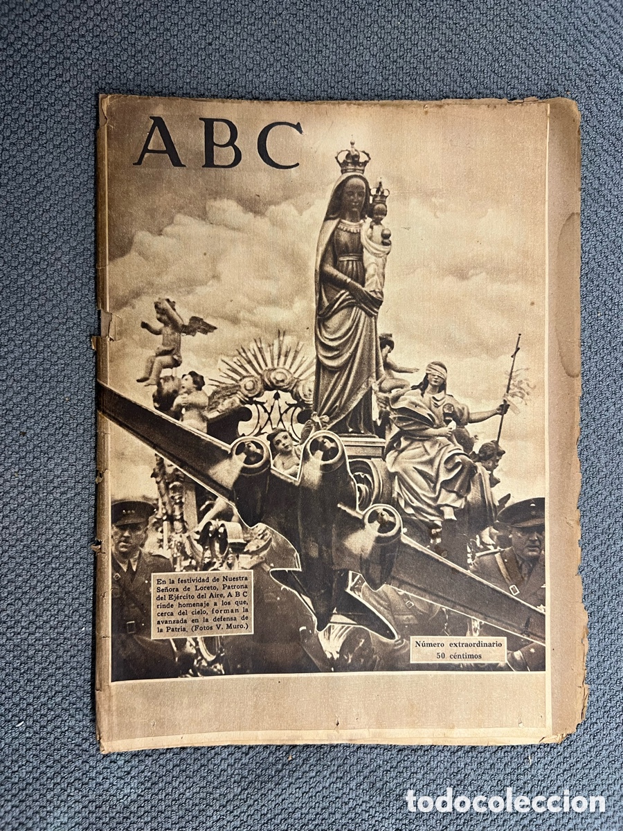 Coleccionismo de Los Domingos de ABC: PERI&Oacute;DICO ABC,10/12/1943. Espa&ntilde;a. en el per&iacute;odo de entreguerras. Especial Aviaci&oacute;n PLUS ULTRA