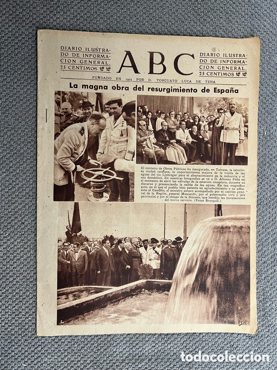 Coleccionismo de Los Domingos de ABC: PERI&Oacute;DICO ABC, 6/07/1943. La magna obra del resurgimiento de Espa&ntilde;a. Europa en el per&iacute;odo&hellip;