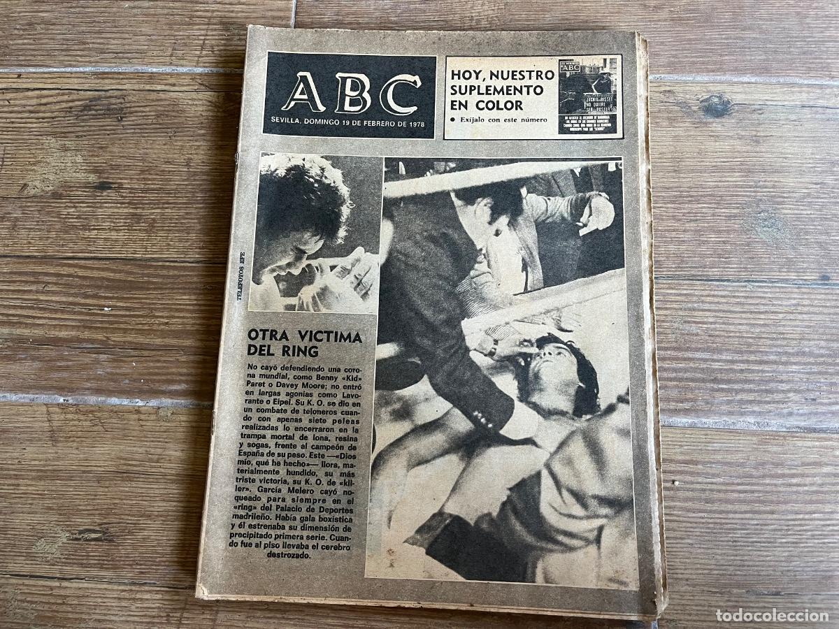 Coleccionismo de Los Domingos de ABC: GARCIA MELERO V&Iacute;CTIMA EN EL RING - ABC DOMINGO 19 FEBRERO 1978