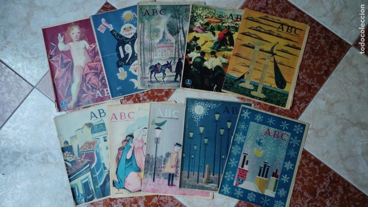 Coleccionismo de Los Domingos de ABC: ABC.-LOTE DE REVISTAS.-ILUSTRADORES.-A. AGUIIRE.-ANTONIO CASERO.-GO&Ntilde;I.-GALINDO.-CHUMI.-A&Ntilde;OS 50-60.
