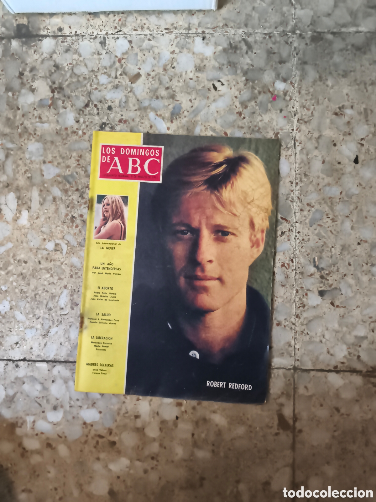 Coleccionismo de Los Domingos de ABC: Antigua revista los domingos de ABC portada Robert Redford