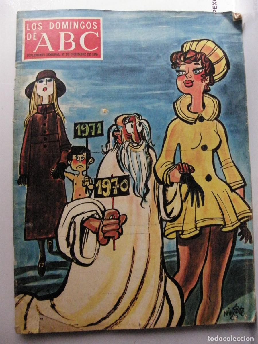 Colecionismo de Los Domingos de ABC: Los Domingos ABC (27 de diciembre de1970) - Portada Mingote: 1970 vs 1971. Chiste