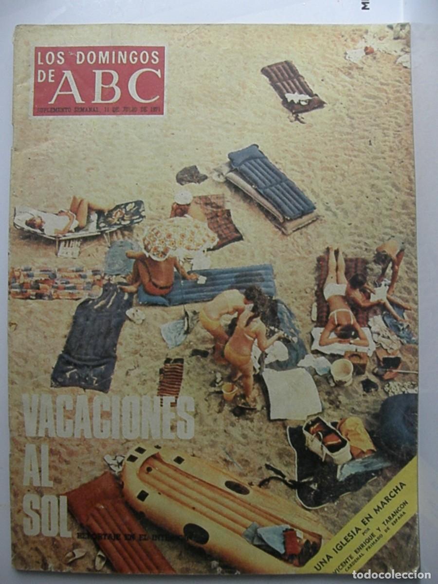 Colecionismo de Los Domingos de ABC: ABC Domingo 11 Julio 1971: Portada Playa,
