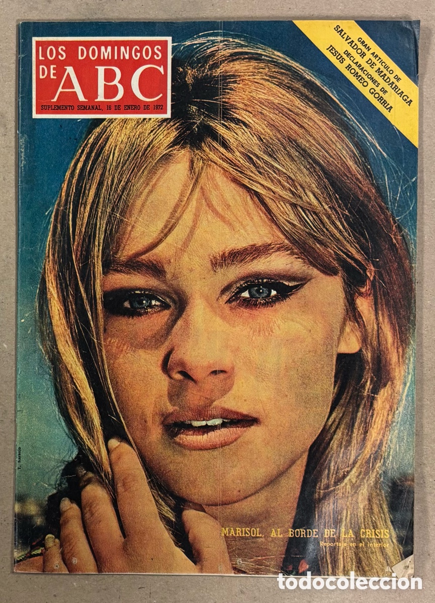 Coleccionismo de Los Domingos de ABC: LOS DOMINGOS DE ABC (1972). MARISOL, MANUEL MACHADO, HERMANAS GUTI&Eacute;RREZ CABA,&hellip;