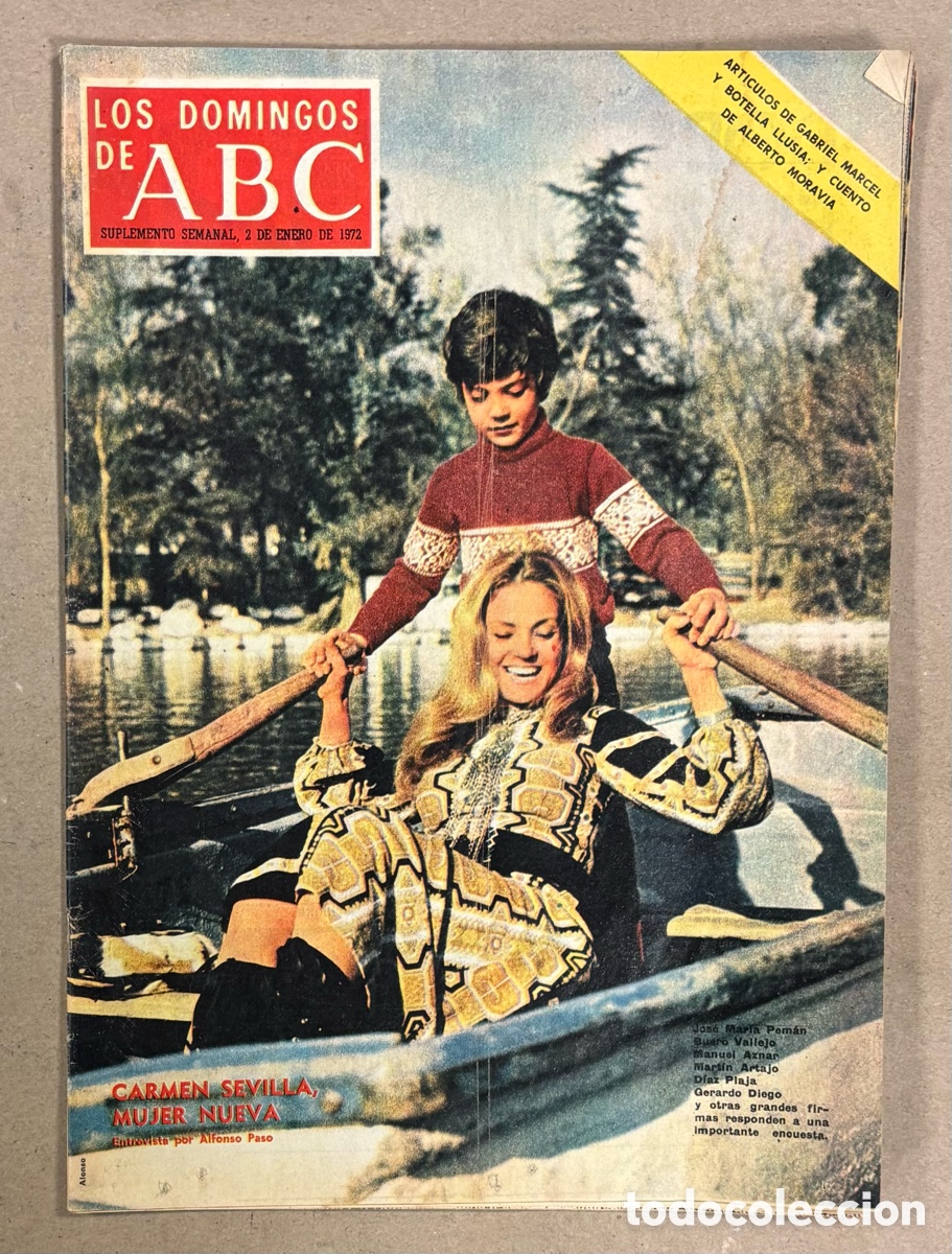 Coleccionismo de Los Domingos de ABC: LOS DOMINGOS DE ABC (1972). CARMEN SEVILLA, PEPIN FERN&Aacute;NDEZ,&hellip; VER SUMARIO EN FOTOGRAF&Iacute;AS.