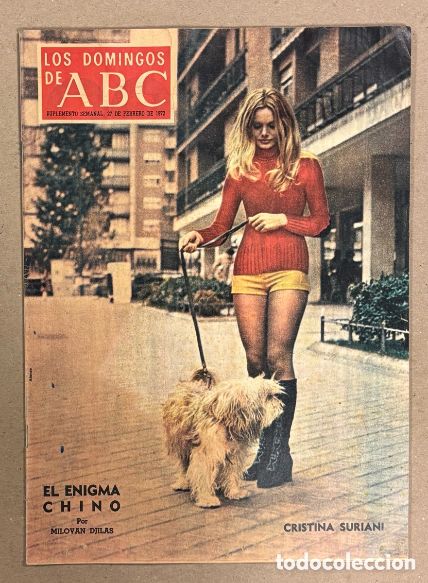 Coleccionismo de Los Domingos de ABC: LOS DOMINGOS DE ABC (1972). CRISTINA SURIANI, CONCHITA VELASCO, PICASSO, PACO GENTO, &Aacute;NGEL NIETO
